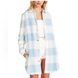 BB Dakota Eldridge Shacket Blue/Creamy White